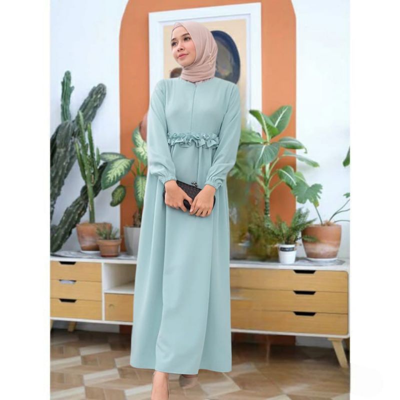 ZAHARA DRESS MAXI/Gamis remaja perempuan/gamis kondangan remaja/crinkel airflow/terbaru/terlaris