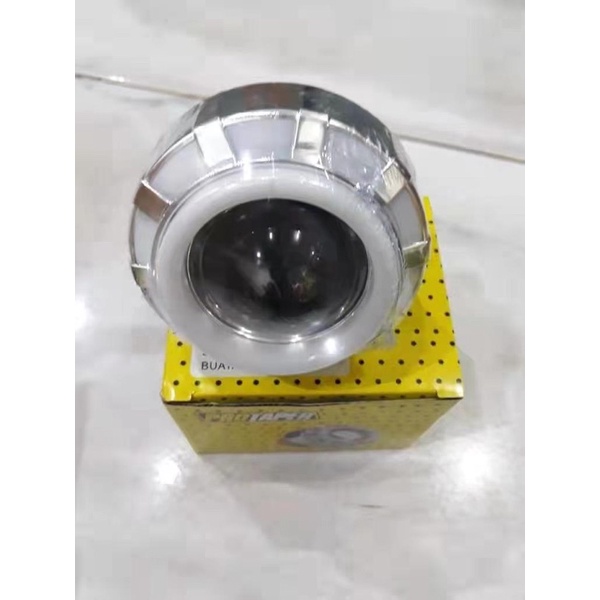 (Proji mini)lampu depan utama Proji mini angel merah-biru  all motor