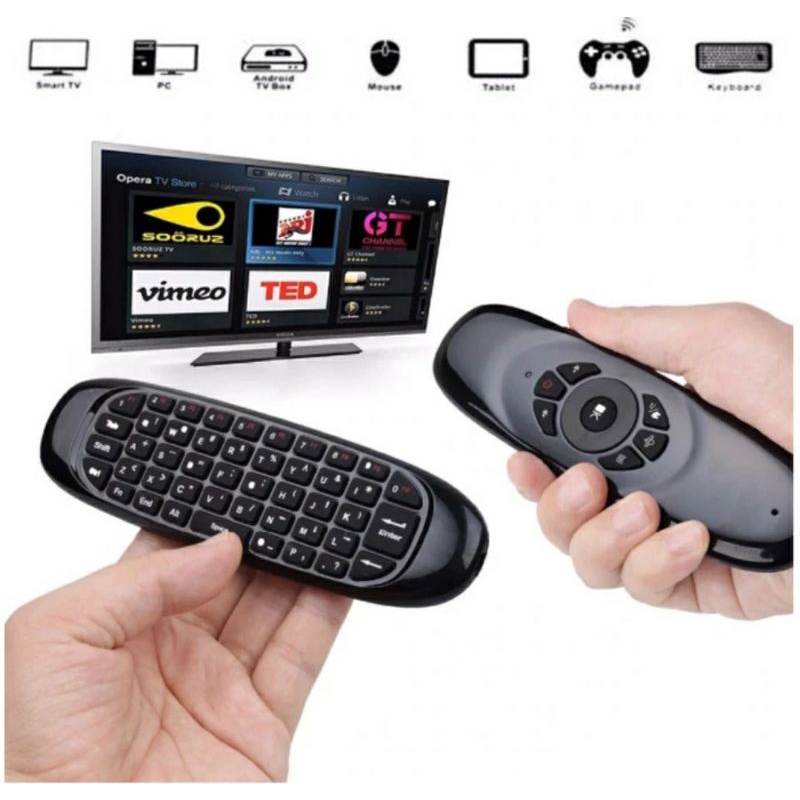 [COD] MINI KEYBOARD C120 WIRELESS / KEYBORD MINI C120 2.4G WIRELESS KEYBOARD 6-AXIS GYROSCOPE AIR MOUSE REMOTE CONTROL TV