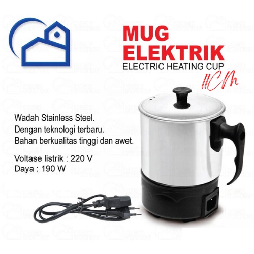 Electric Heating Cup / Teko Listrik / Mug Elektrik Diameter 11 cm 8011