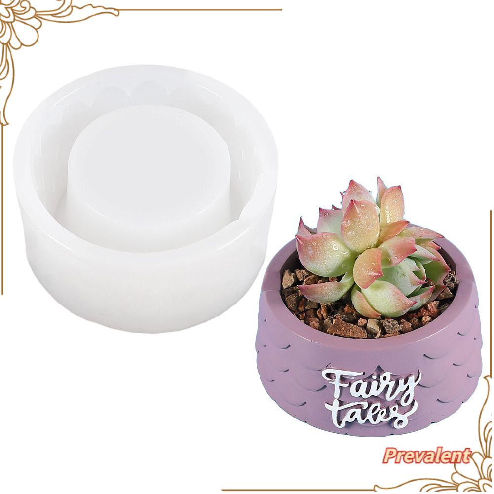 Preva Crystal Resin Tray Cetakan Penyimpanan Resin Kerajinan Casting Pot Bunga Gelas Lilin Cetakan Silikon Succulent Flower Pot