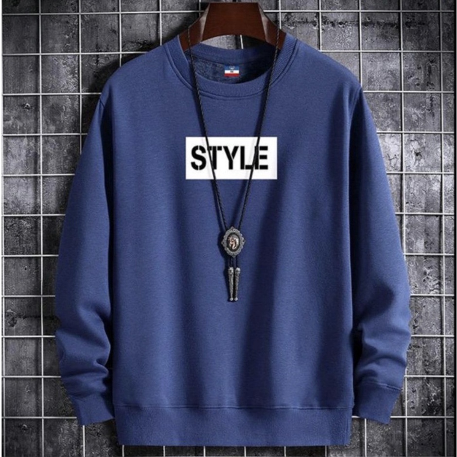 STYLE Sweatshirt Basic II Sweater Crewneck Print DTF II Sz M - XL Anak &amp; Dewasa ( Pria &amp; Wanita )