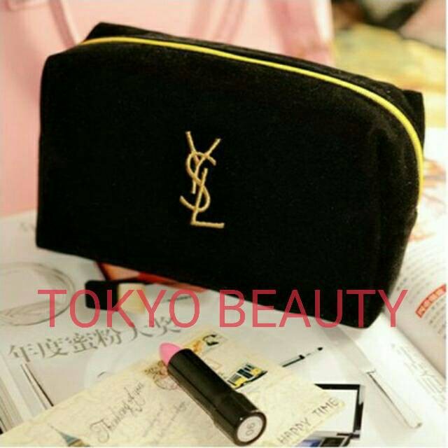 Counter Gift Ysl Suede Makeup Pouch Tas Makeup Premium
