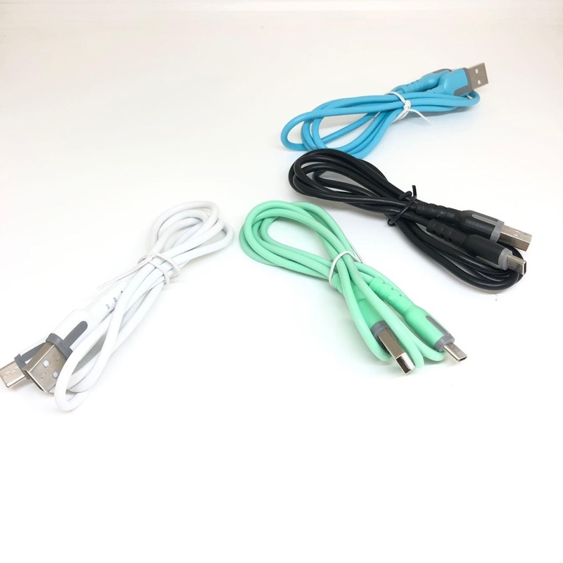 KABEL DATA FLECO T127 TYPE C 100CM FAST CHARGING SUPER SOFT COLOUR 2.4A FOR ANDROID SMARTPHONE BY SMOLL