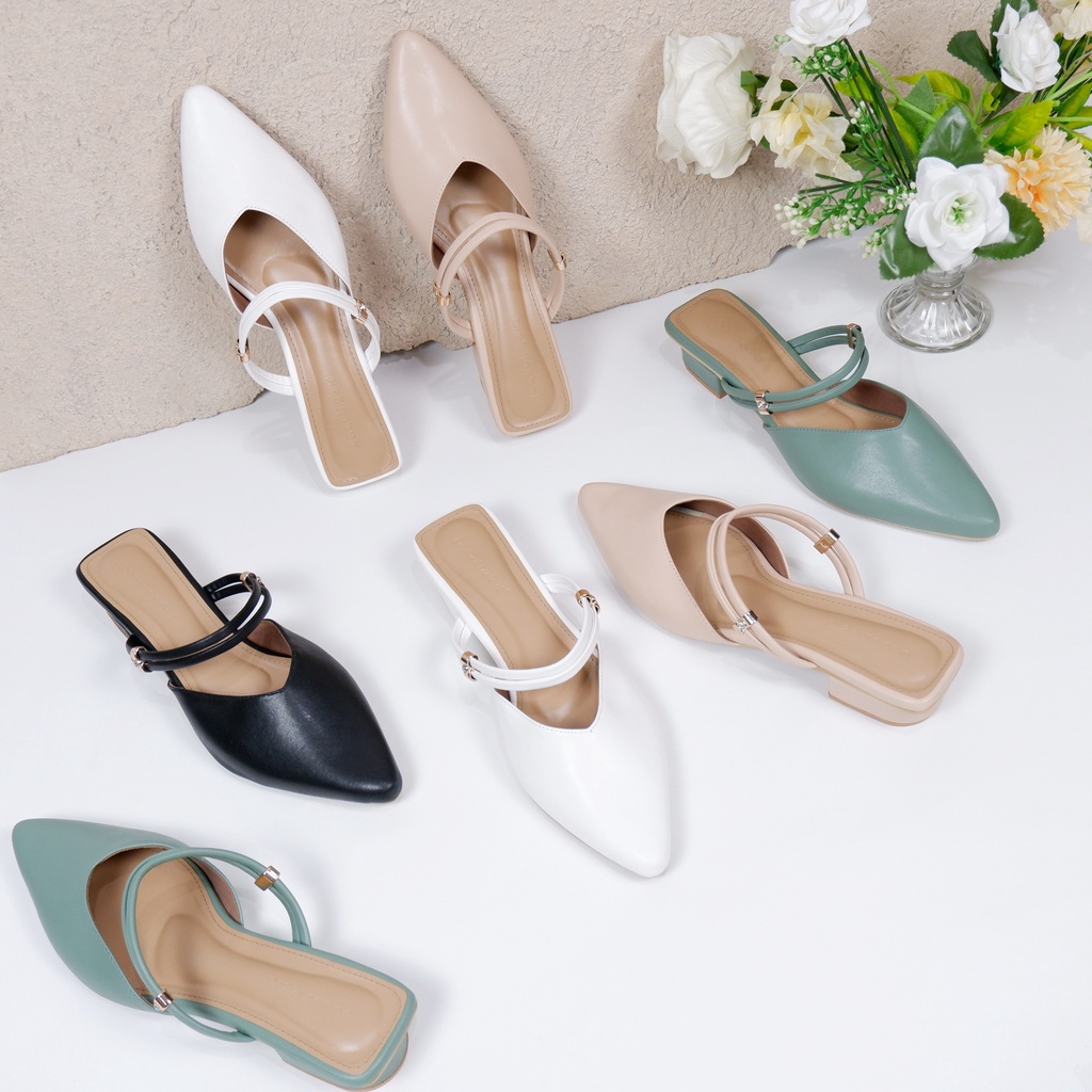 Padushee.id - sepatu wanita || azka || heels wanita / mules wanita 3 cm