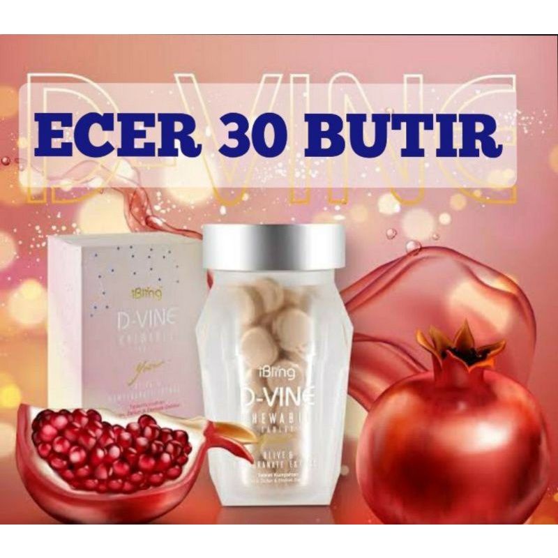 D Vine Collagen Isi 30 Butir Asli Original Candy - D-VINE Collagen Pemutih Kulit Badan