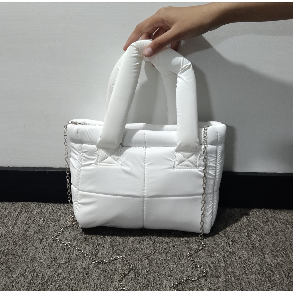 PTM-tas mini puffy bag-tas slempang rantai