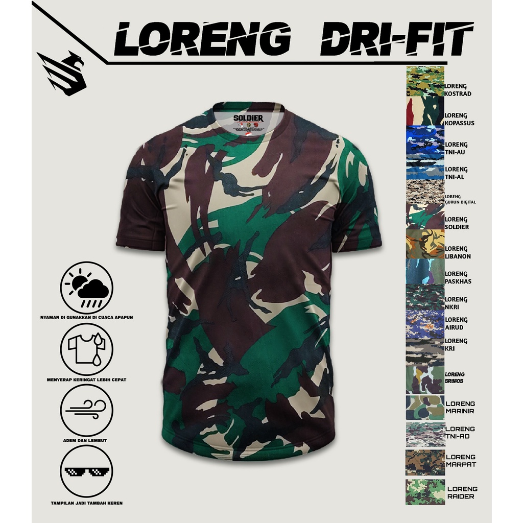 KAOS LORENG DRYFIT