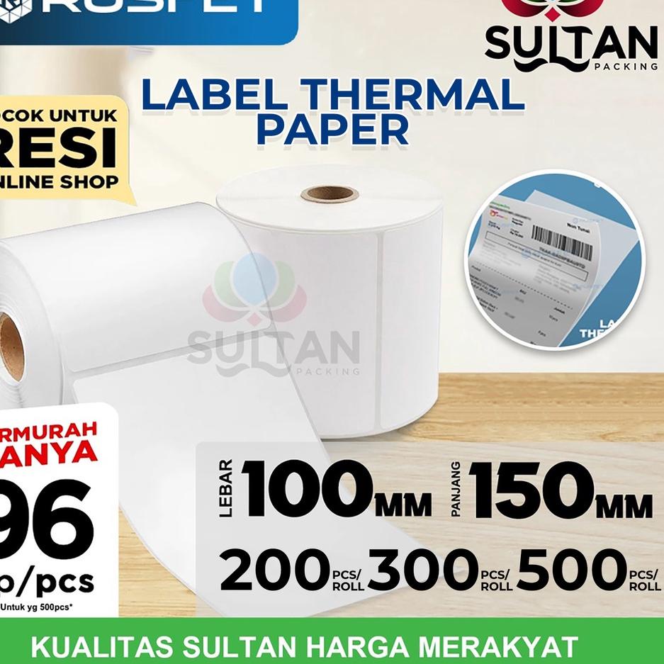 

44F❋ Label Kertas Sticker Thermal Rusfet Resi Paper stiker printer bare POS onlineshop TERBARU