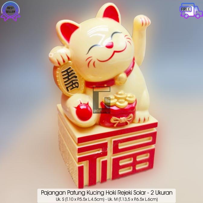 Patung Boneka Kucing Hoki Lucky Cat Maneki Neko Rejeki Jepang China