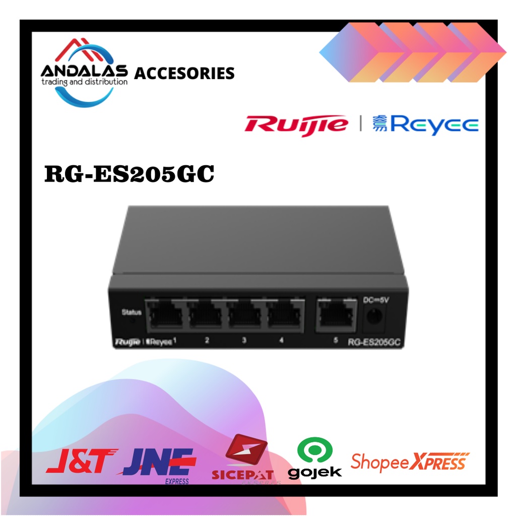 SWITCH HUB 5 PORT GIGABIT BESI MANAGED NON POE RG-ES205GC REYEE