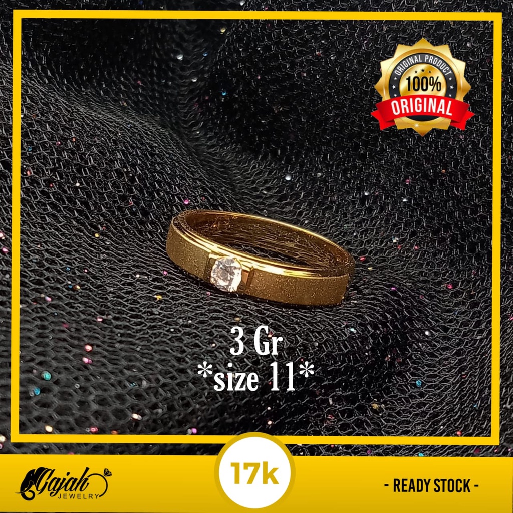 Cincin emas 17K - 3 gr kadar 750 - 3796