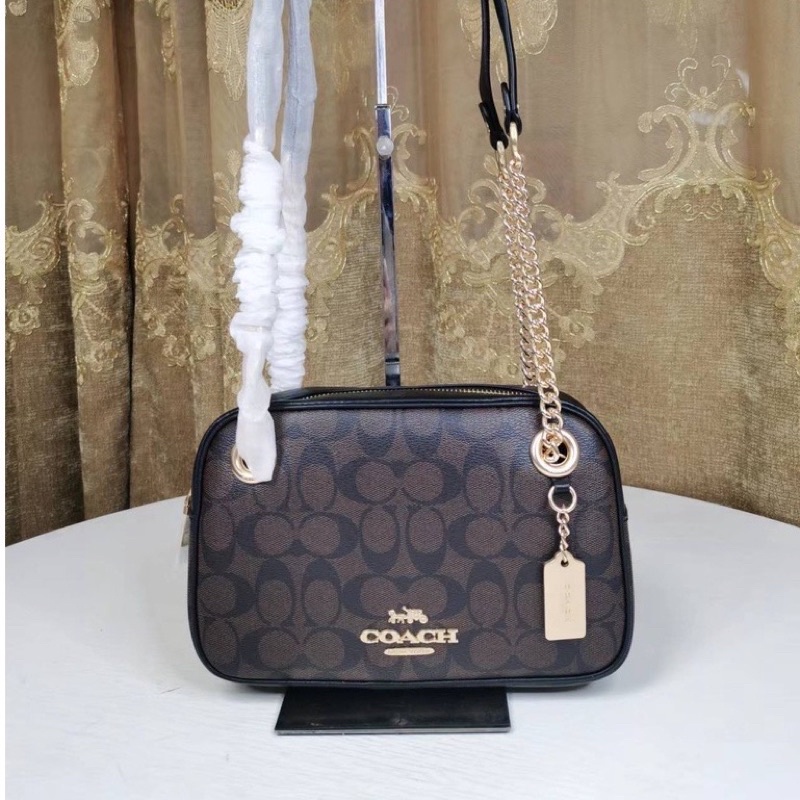 Coach Cammie Chain Shoulder Bag In Signature Canvas In Light/Khaki (C89149)