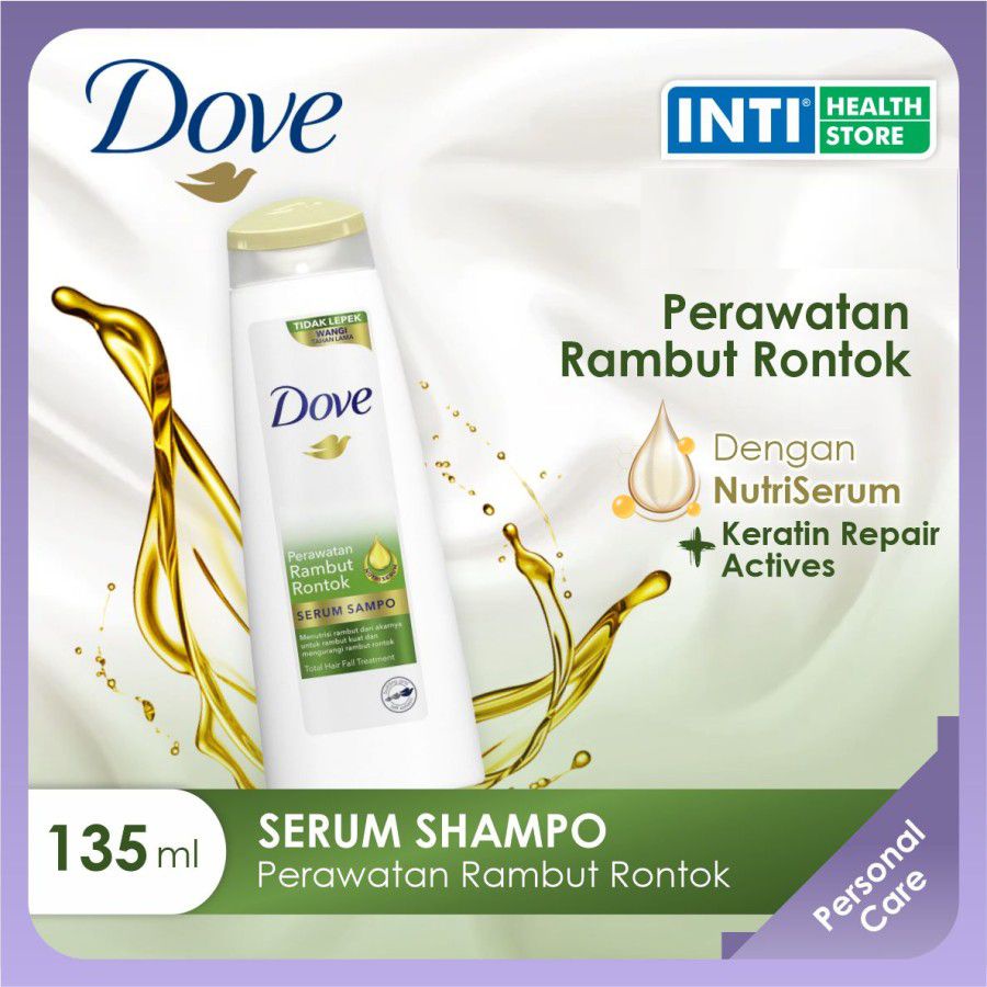 Dove | Serum Shampo 135ml | Perawatan Rambut Rontok | Total Treatment