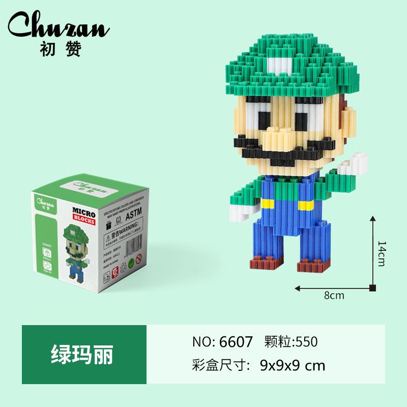 Nano Block Super mario Series kartun mario bross building block mainan balok edukasi anak