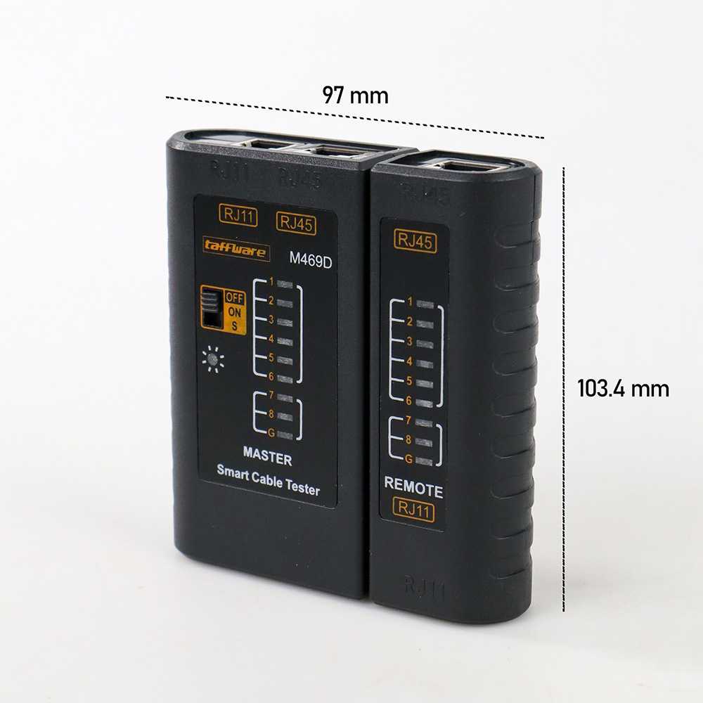 Taffware ANENG Tester Kabel Jaringan Internet Telepon RJ45 RJ11 M469D ( Mughnii )