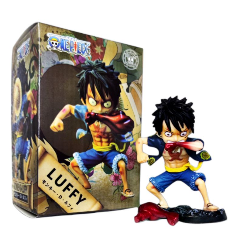 Anime One Piece Luffy Anime Action Figure Kartun Topi Jerami Luffy Boneka Mainan Kue