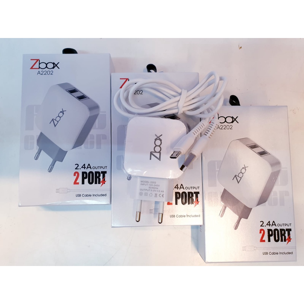 Charger Zbox Micro 2,4A A2202 2usb Fast Charging