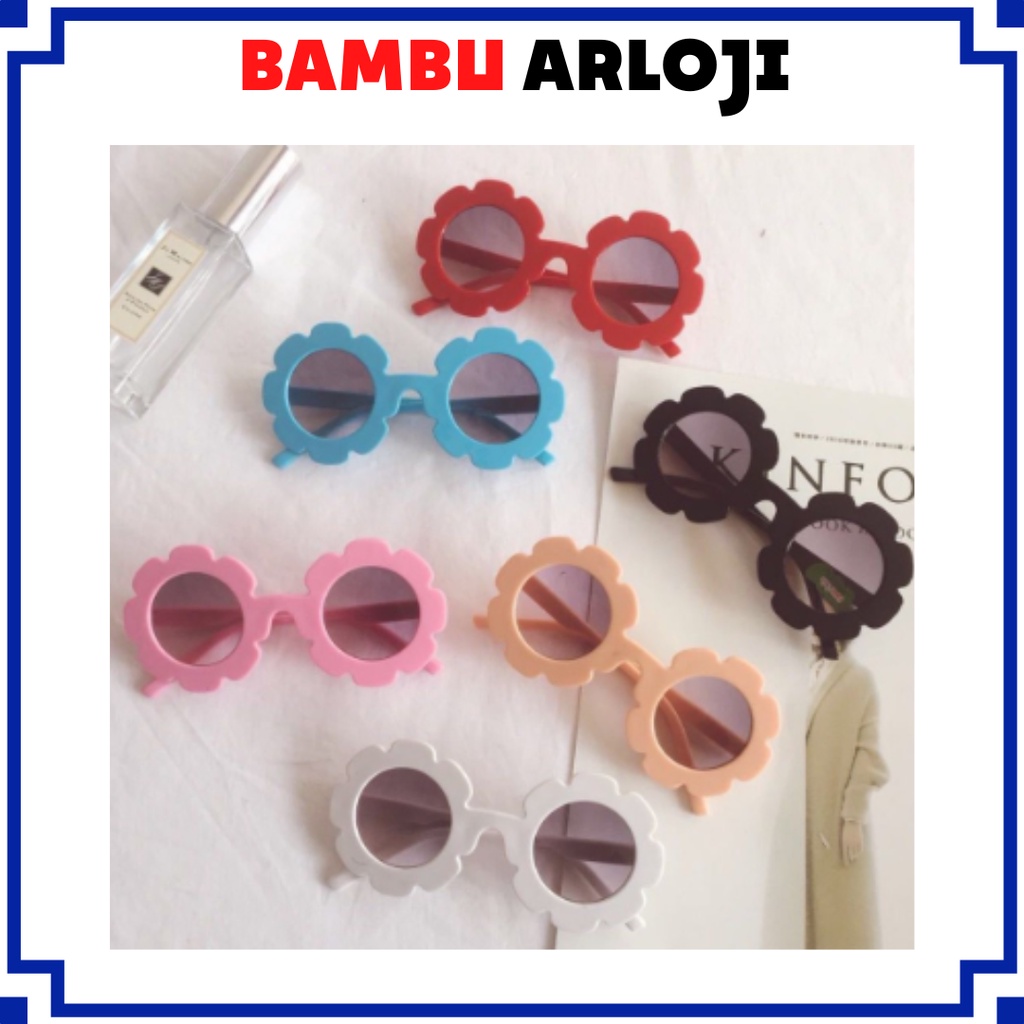 BAJ Kacamata Hitam Anak 1 - 10 Tahun New Trend Fashion Anak Terbaru Bunga Kacamata Hitam High Quality Import Kacamata Fashion KC026