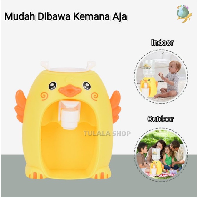 [TULALA SHOP]Mini Water Dispenser/Mainan Mesin Air/Mainan Anak Dispenser Air Galon Mini Portable Anak Air Minum Karakter Bebek Penguin Dispenser Anak