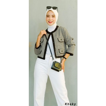 Blazer Crop/Blazer crop/Blazer model baru/Vinzy Crop Blazer