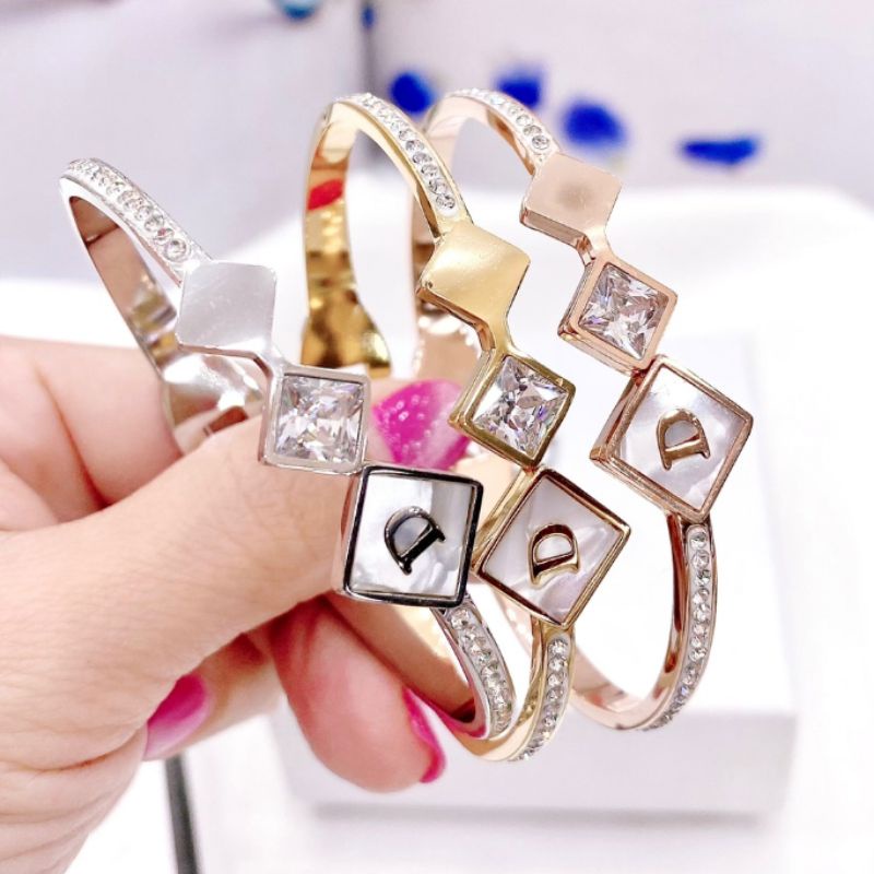 Gelang Titanium Asli Rosegold Branded Band Premium Quality Stainless steel anti karat 309