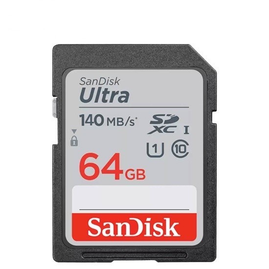 SanDisk SD Card Ultra SDXC 140MBps 64GB UHS-I - SD Card Ultra 64GB