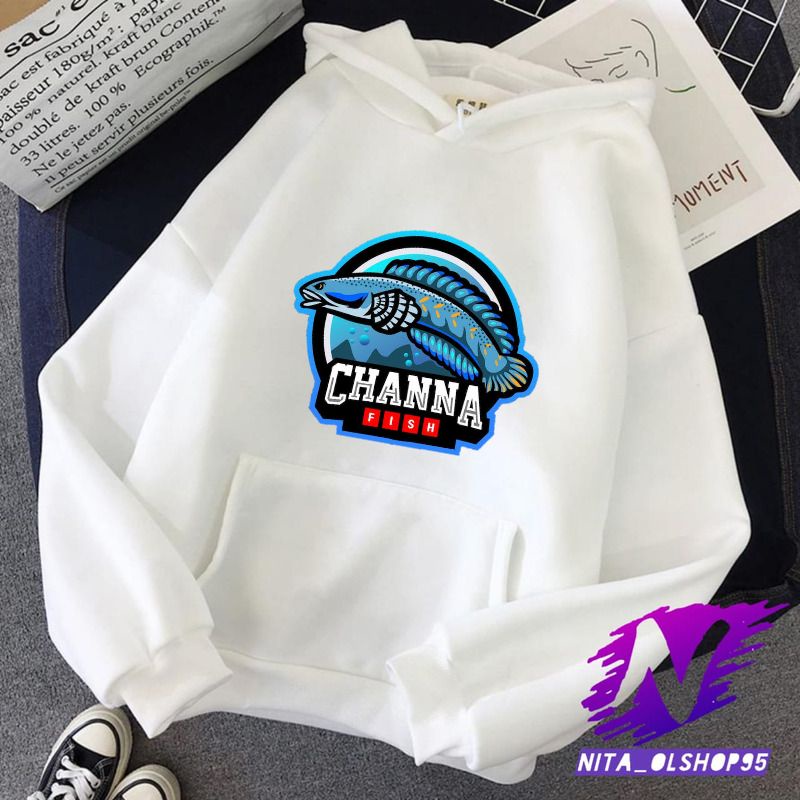 hoodie anak chana fish sweater gambar ikan chana