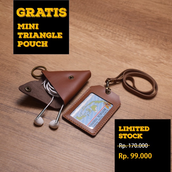 

TERLENGKAP ID CARD KULIT ASLI, NAME TAG KULIT, LEATHER CARD HOLDER BROWN TAN Code 4160