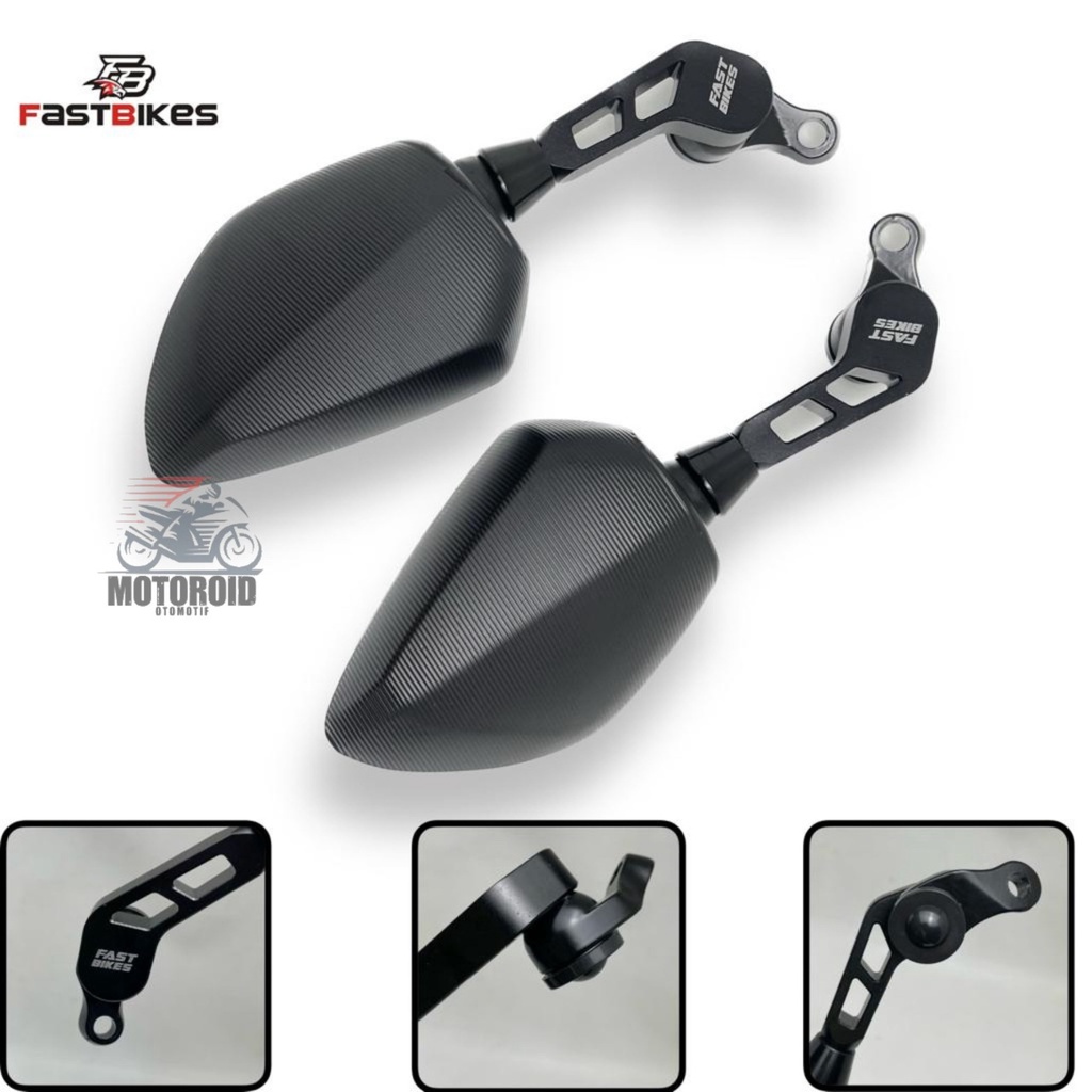 Spion Ducati Fastbikes Full Cnc Rear Mirror Real Stealth