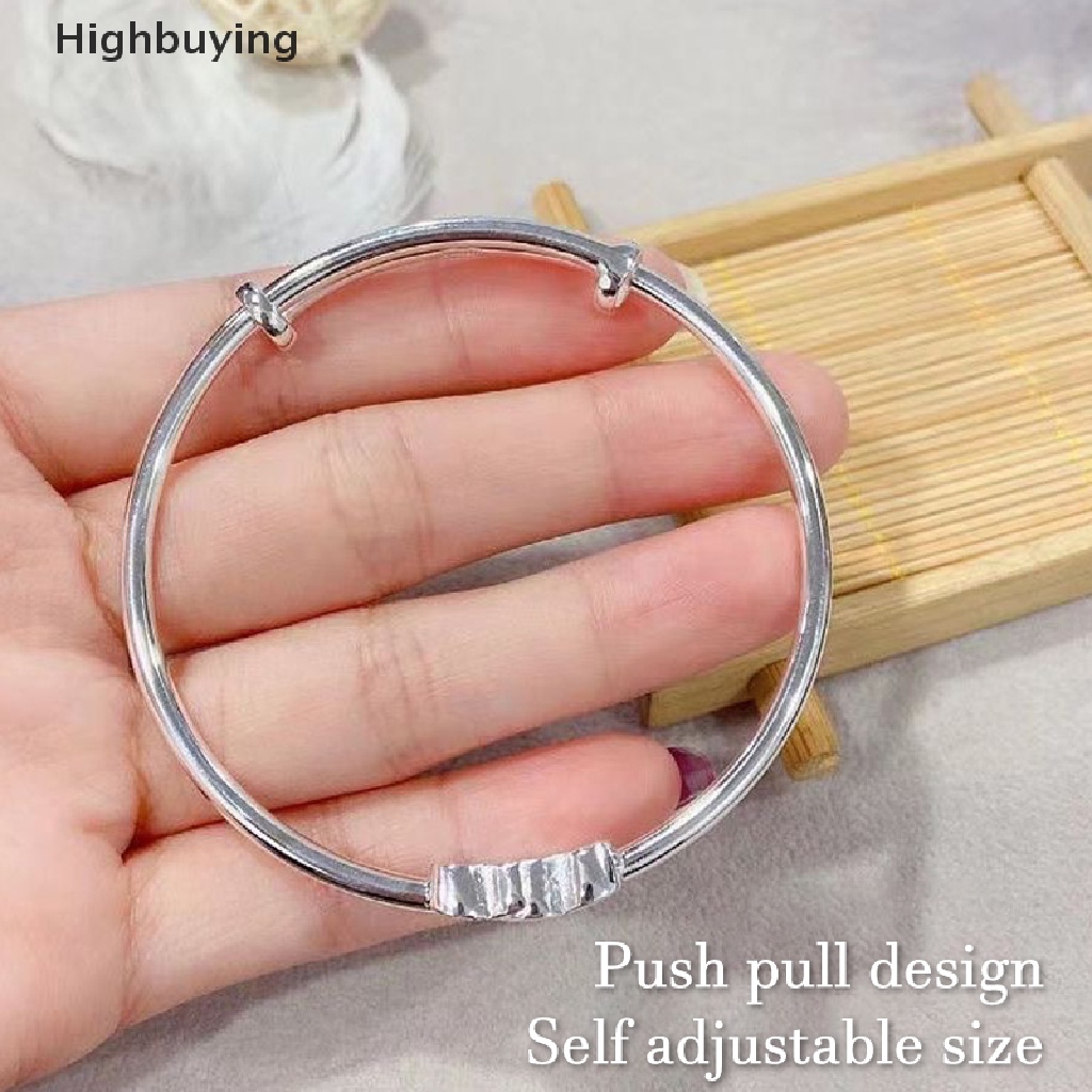 Hbid Fashion Double Heart Adjustable Bangle Fashion Warna Perak Kepribadian Sederhana Gelang Untuk Wanita Gadis Persahabatan Perhiasan Hadiah Glory