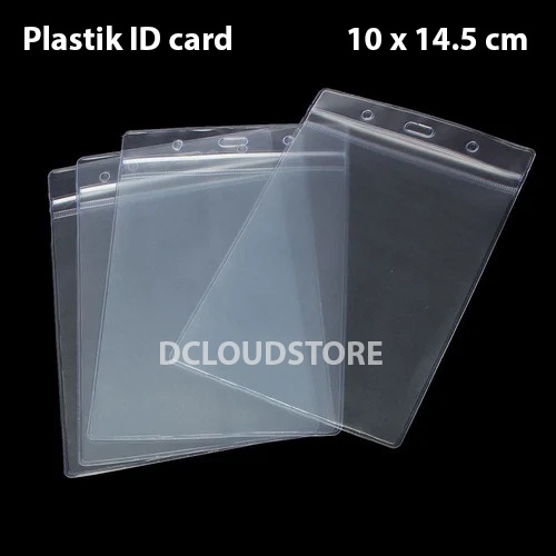 

Plastik ID Card Bening 10x14.5 cm Tempat NameTag Kartu Peserta Panitia