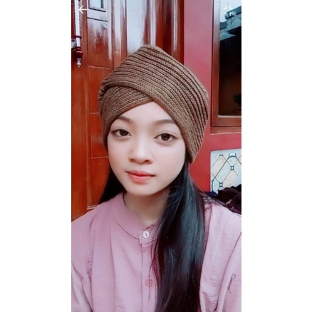 ciput rajut turban instan