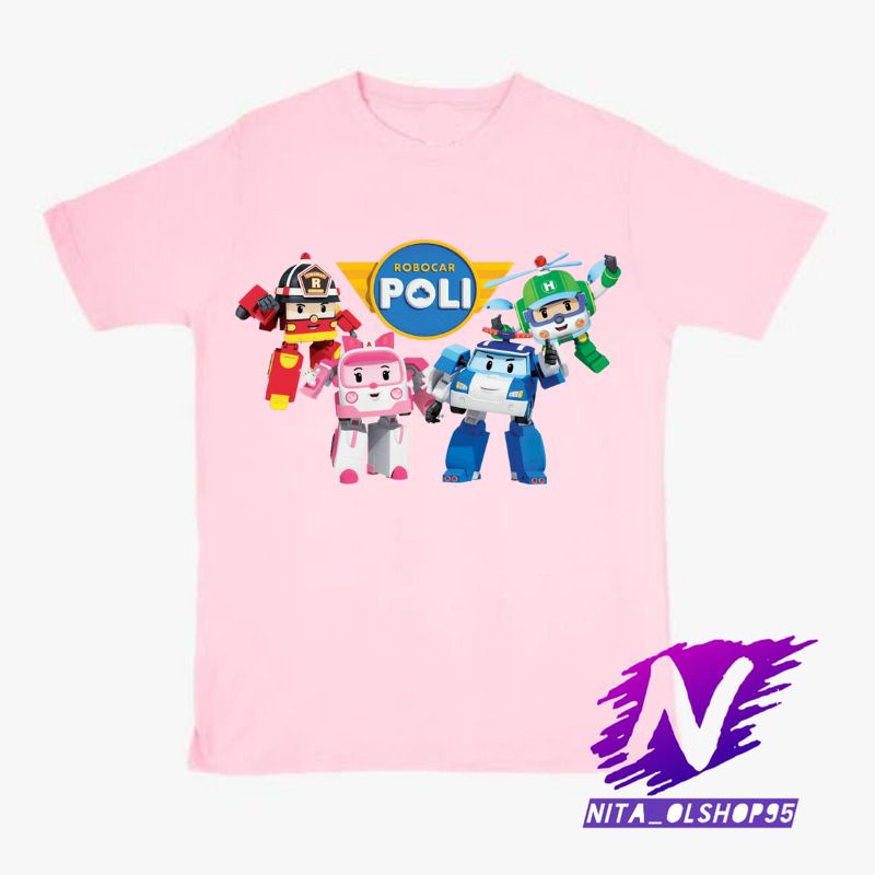 ROBOCAR POLI kaos anak mobil robocar polisi poli