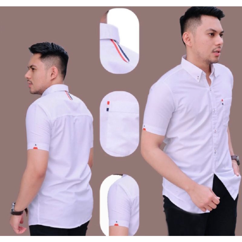 Kem Alex kemeja slimfit lowkey premium lengan Pendek rico XL
