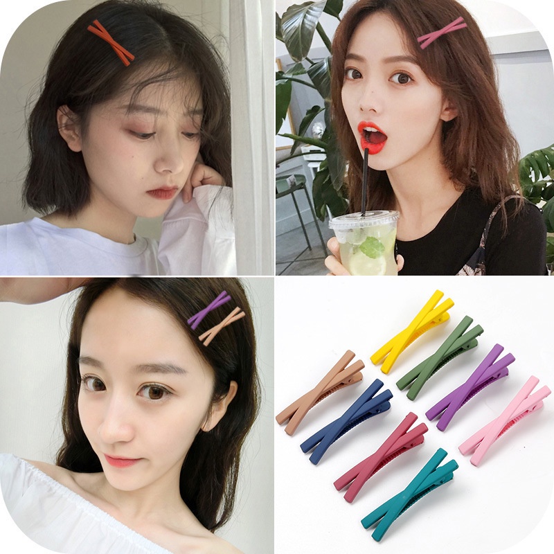 Jepit Rambut Silang Warna Warni / Jepitan Poni X Fashion Anak Dewasa / Hair Pin Cross Ala Korea - SH2014