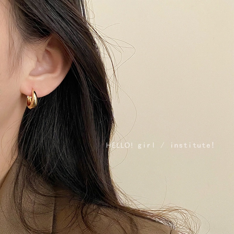 Fashion Hoop Earring Emas Perak Anting Kecil Untuk Perhiasan Wanita Aksesoris Fashion