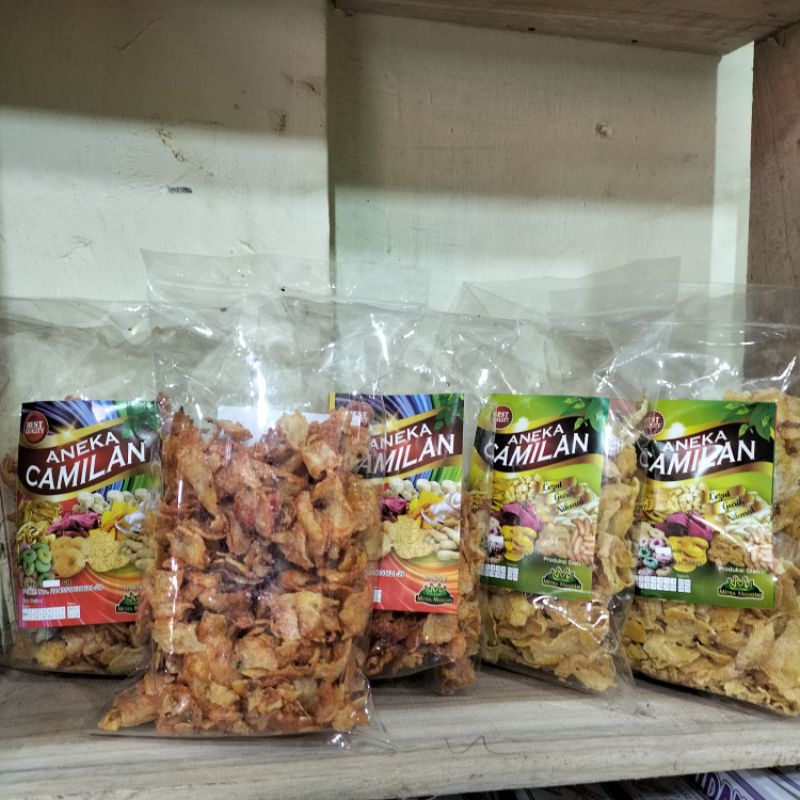 Emping jagung manis gurih renyah | keripik emping jagung pedas manis gurih