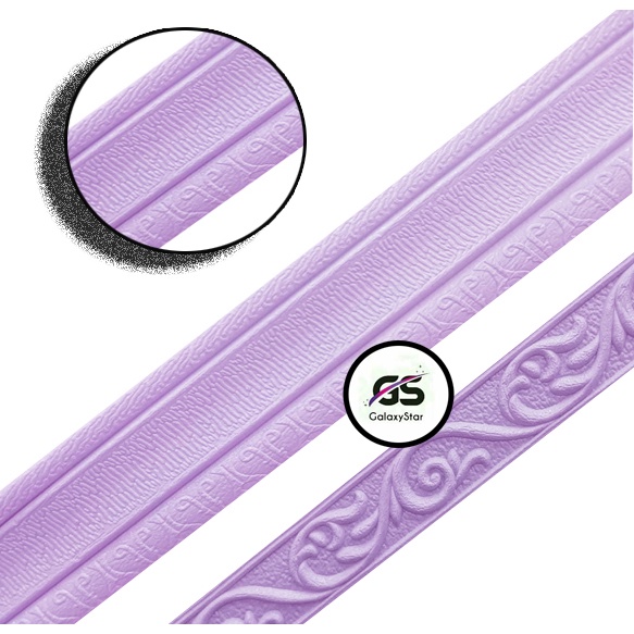 OK Wallpaper List Ungu Muda Foam 3D Wallborder Foam 3D Stiker Dinding