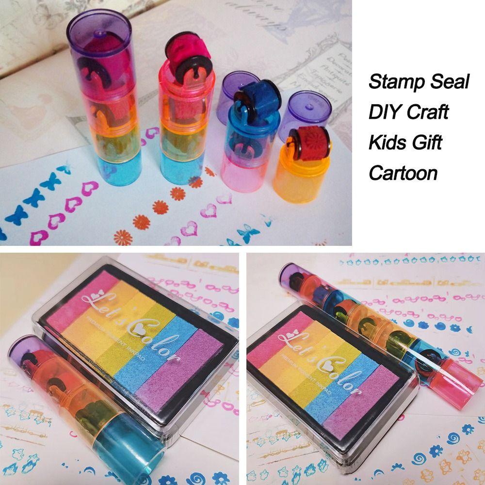 Preva Colorful Stamp Seal Anak-Anak Hadiah Anak Mainan Anak Perlengkapan Scrapbooking Mainan Lucu