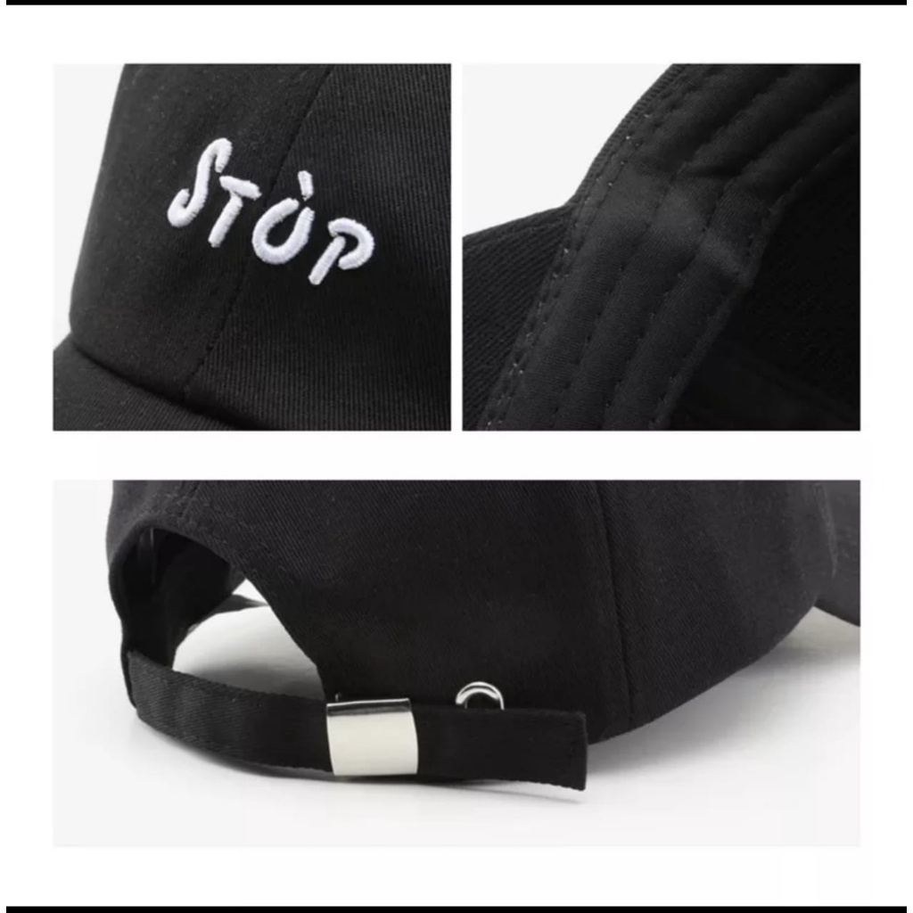 Best Seller - Topi Baseball Pria Wanita Distro Bordir Stop Caps Unisex Kekinian Terbaru Real Pict