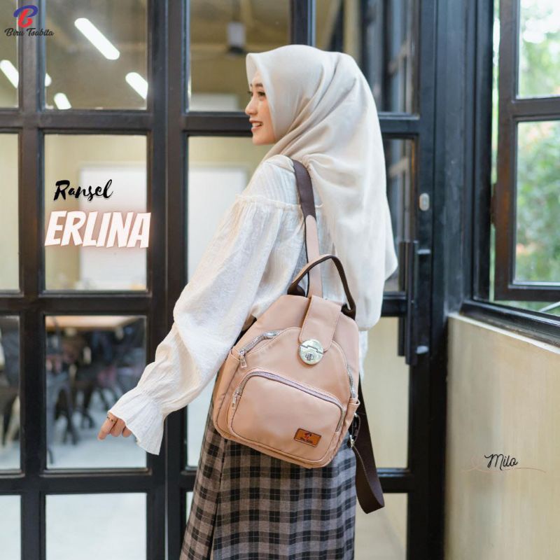 Biru Tsabita Ransel Erlina Tas Wanita Anti Air