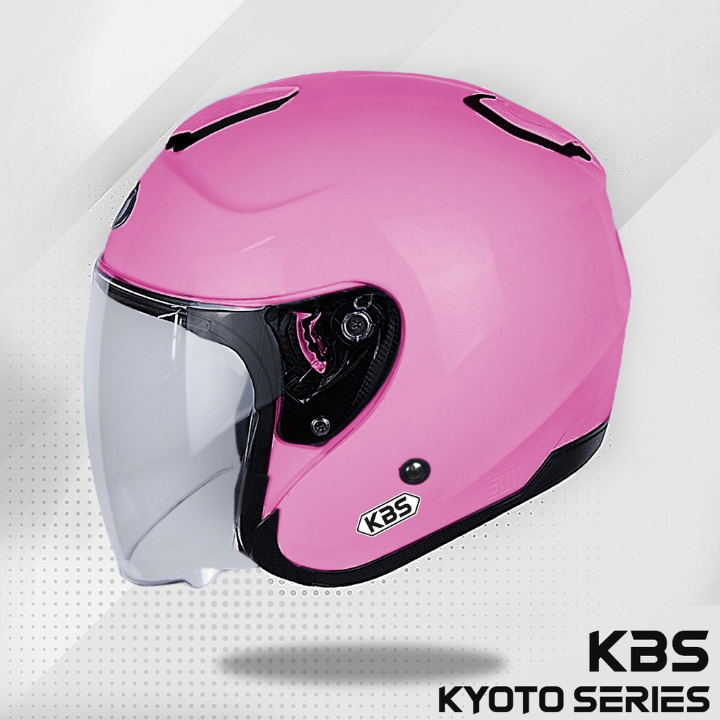 Helm KBS KYOTO Pink Sweet Milky / Half Face SNI PREMIUM Untuk Pria Dan Wanita Dewasa COD