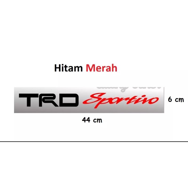 Stiker Mobil TRD Sportivo Toyota Stickr mobil TRD Sportivo Warna Kombinasi Hitam Merah