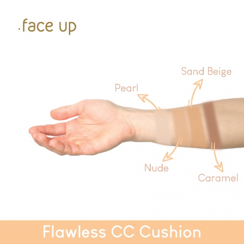 .FACE UP Flawless CC Cushion (New series of anti aging) with RED ALGAE [SINERGIA] refill