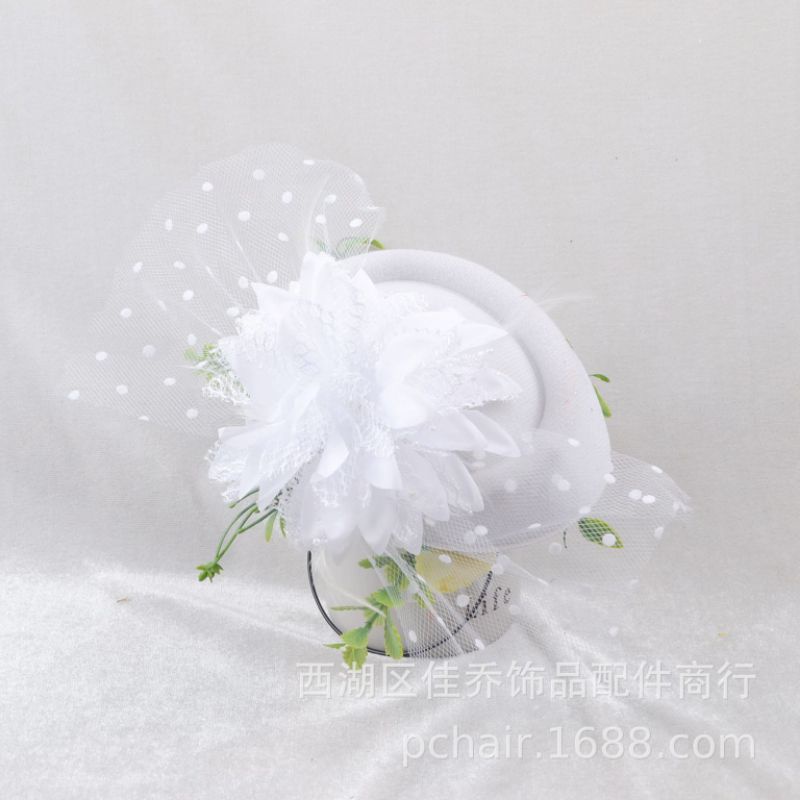 TOP-07 Headpiece topi renda fascinator hat hiasan kepala topi gatsby bunga