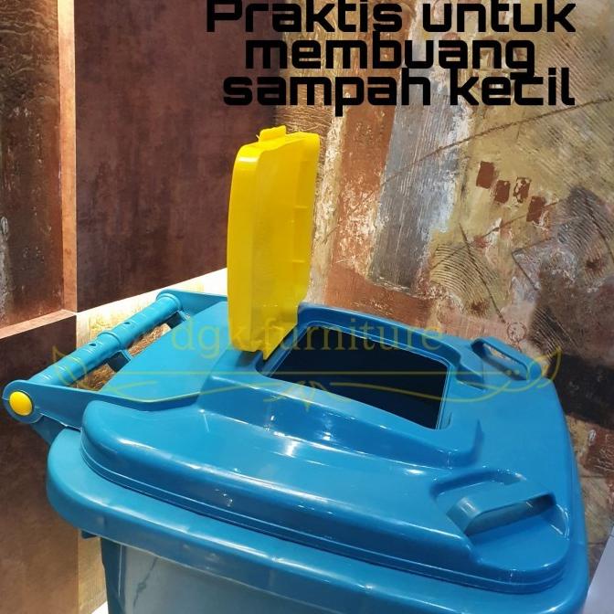 Tong Tempat Sampah Plastik Dustbin Besar Roda Beroda 50 Liter 50L 50 L