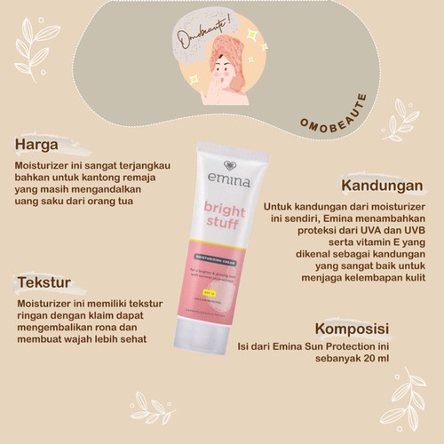 MFI - Emina Bright Stuff Moisturizing Cream 20ml