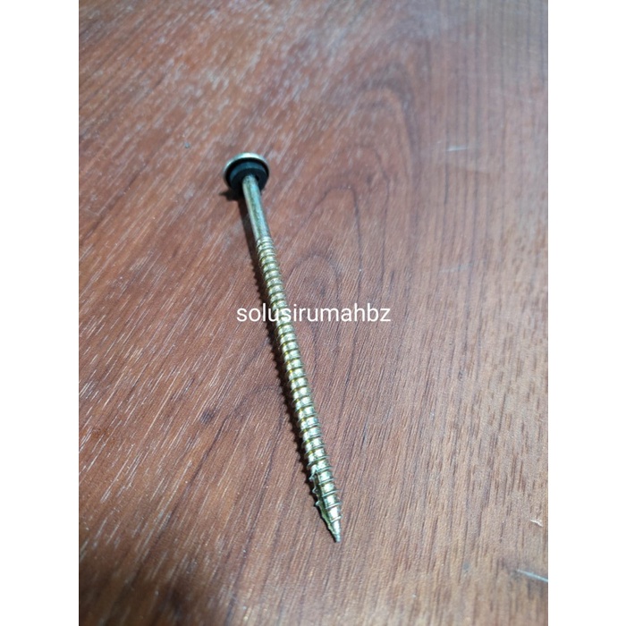 Baut Drilling Kayu SDS 12 X 100mm Baja Ringan Atap Roofing Drill Screw  Sekrup10cm 100 Mm 10 Cm Roof Wood Skrup bajaringan