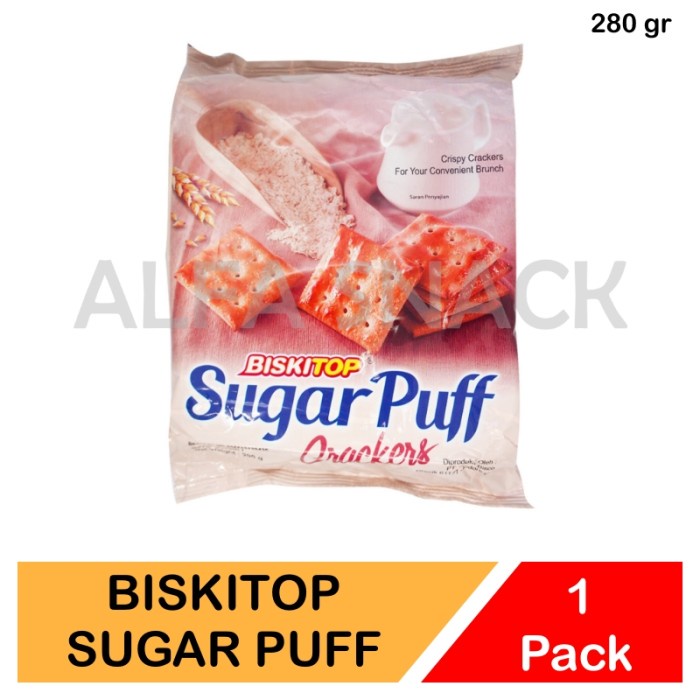 

Biskitop Sugar Puff | Malkist Biskuit Gabin Manis Kemasan Pack 280 gr